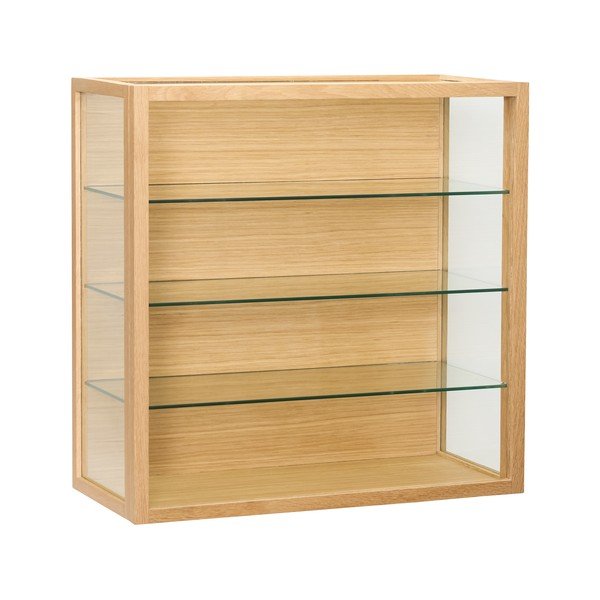 Stenska vitrina v hrastovem dekorju v naravni barvi 60x60x27 cm Poetic – Hübsch