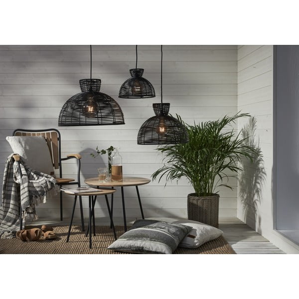 Črno zunanje senčilo za stropno svetilko Star Trading Runde, ø 37,5 cm-image-3