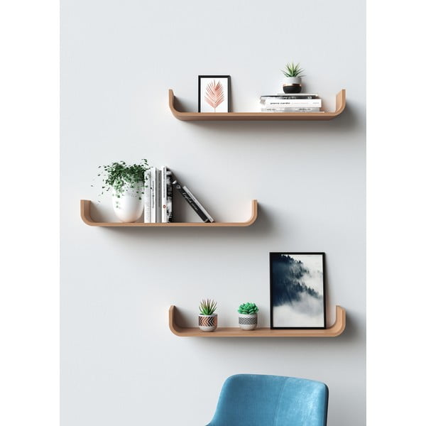 Stenska polica iz hrastovega lesa Tenzo Flower-image-1