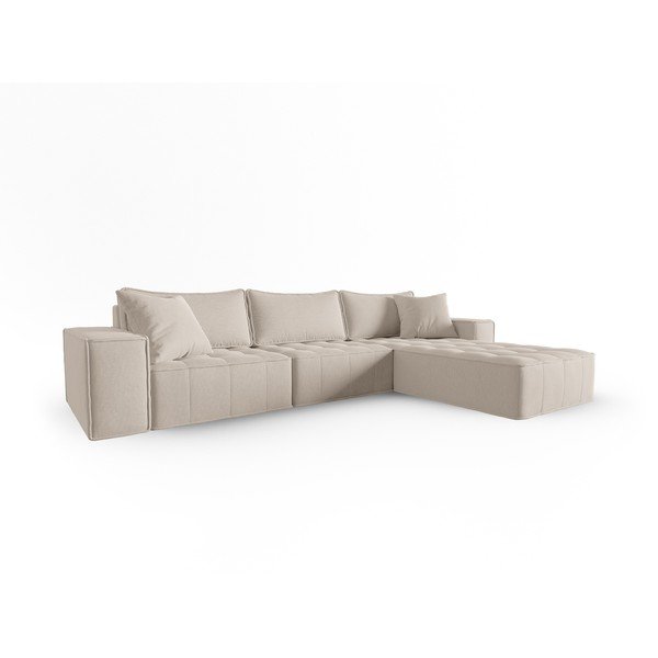 Bež kotna sedežna garnitura (desni kot) Mike – Micadoni Home-image-2