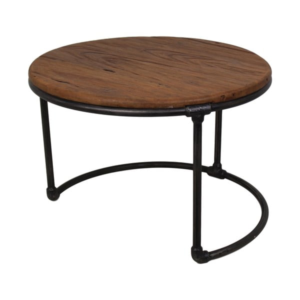 Zložljiva miza iz tikovine in kovine, kolekcija HSM Okrogla, 60 x 60 cm