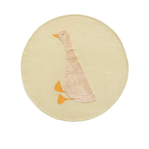 Svetlo rumena bombažna otroška preproga ø100 cm Milu – Kave Home