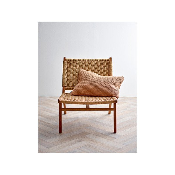 Oranžna blazina iz mešanice bombaža in volne Södahl Wave Knit, 40 x 60 cm-image-2