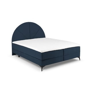 Temno modra boxspring postelja s shranjevanjem 180x200 cm Sunset - Cosmopolitan Design