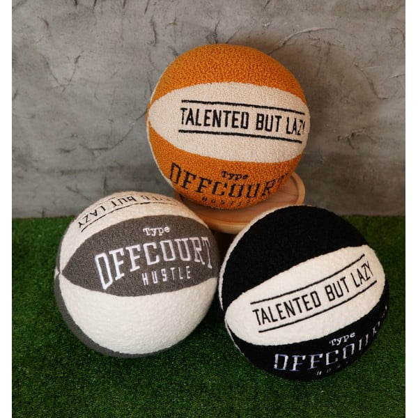 Okrasna blazina iz tkanine bouclé ø 25 cm Basketball – Mioli Decor-image-3
