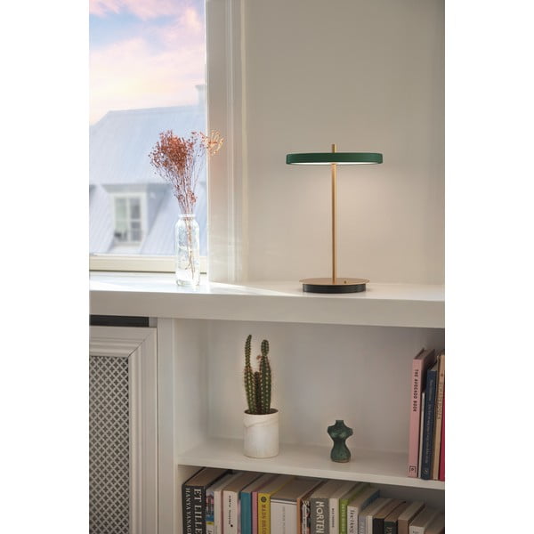 Zelena LED zatemnitvena namizna svetilka s kovinskim senčnikom (višina 31 cm) Asteria Move – UMAGE-image-4