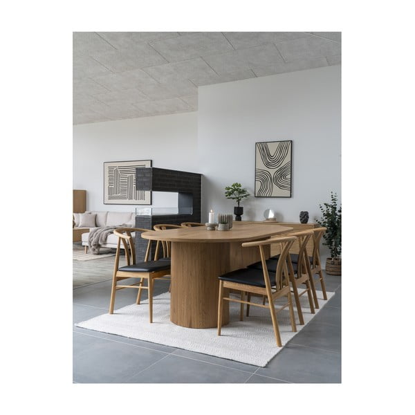 Črn/naravni jedilni stol iz umetnega usnja Artenara – House Nordic-image-3