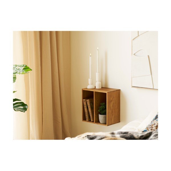 Večnivojska polica iz masivnega hrasta v naravni barvi 18 cm Townsville – House Nordic-image-4