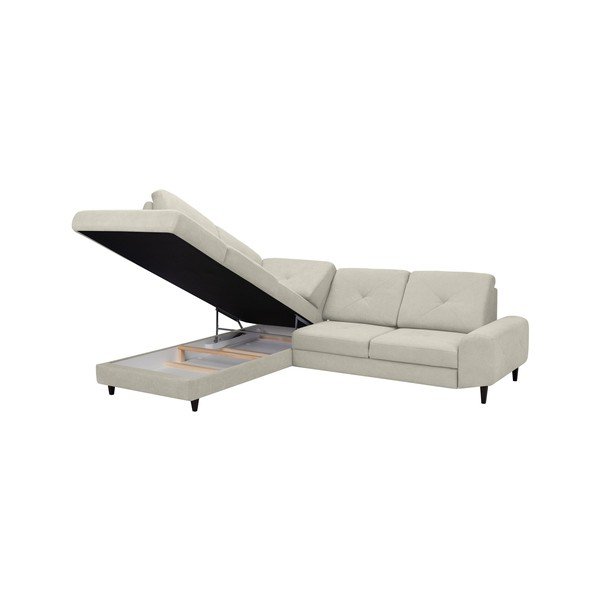 Bež kotna raztegljiva sedežna garnitura Windsor & Co Sofas, levi kot Beta-image-4