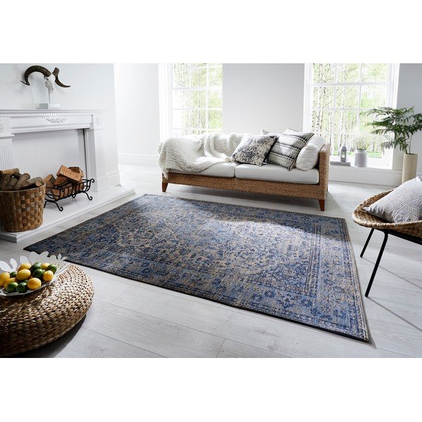 Modra ročno tkana preproga Flair Rugs Palais, 120 x 170 cm-image-2