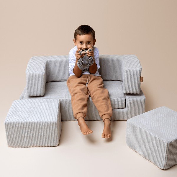 Turkizno otroško igrišče iz pene iz rebrastega žameta 6 ks višina 40 cm 100x35 cm Montessori – Meowbaby-image-3