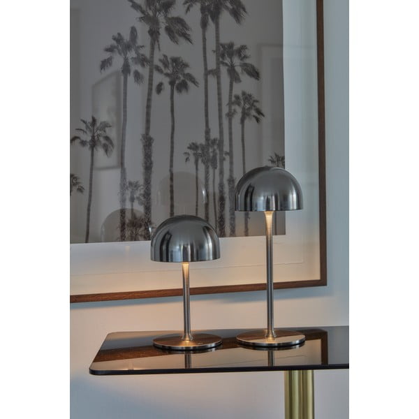 LED namizna svetilka z daljinskim upravljalnikom v srebrni barvi s kovinskim senčilom (višina 30 cm) Tim – Sirius-image-4