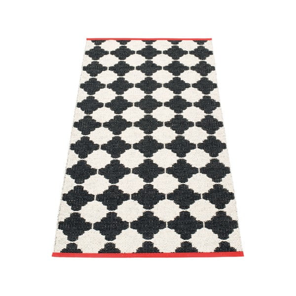 Črno-bel zunanji in notranji tekač 70x150 cm Marre Black Coral – Pappelina