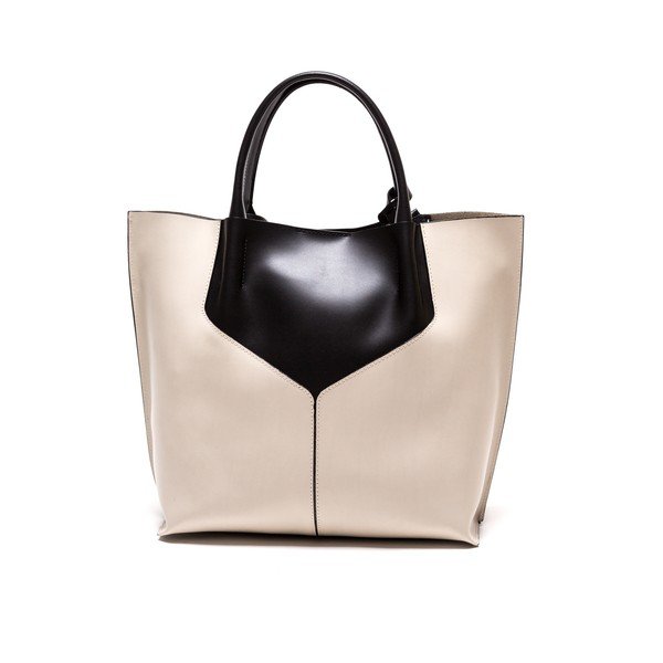 Usnjena torbica Anna Luchini 86 Nero Beige-image-1