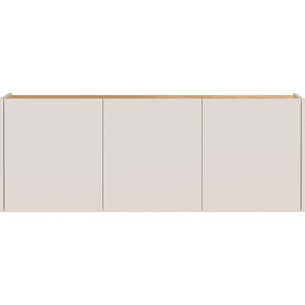 Kremno bela stenska omarica v hrastovem dekorju 138x52x25 cm Libbiano – Germania-image-3