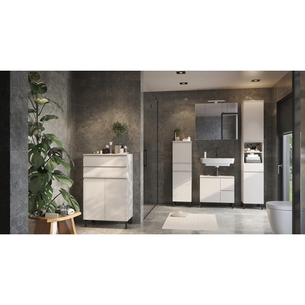 Kremno bel komplet pohištva za kopalnico Salinas – Germania-image-2