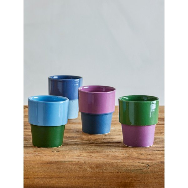 Skodelice v kompletu za kapučino 4 ks iz kamenine 150 ml Ewan – Bloomingville-image-1