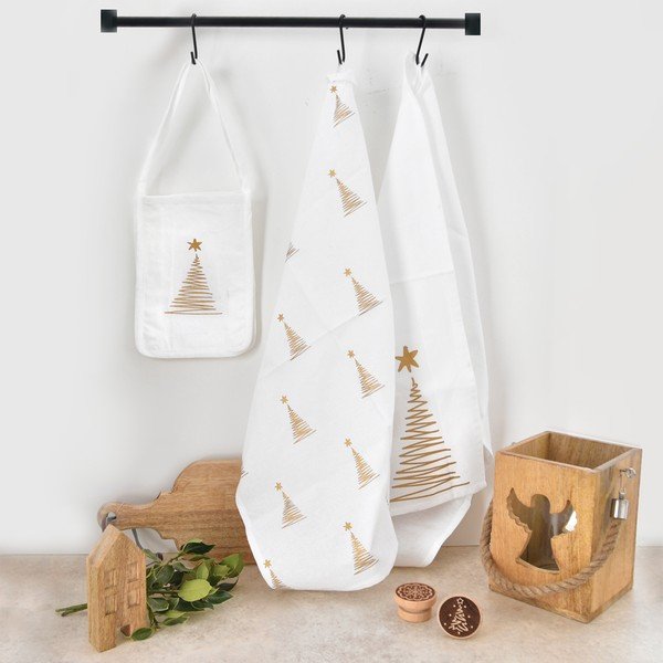 Bombažna kuhinjska krpa z božičnim motivom 50x70 cm – Orion-image-1