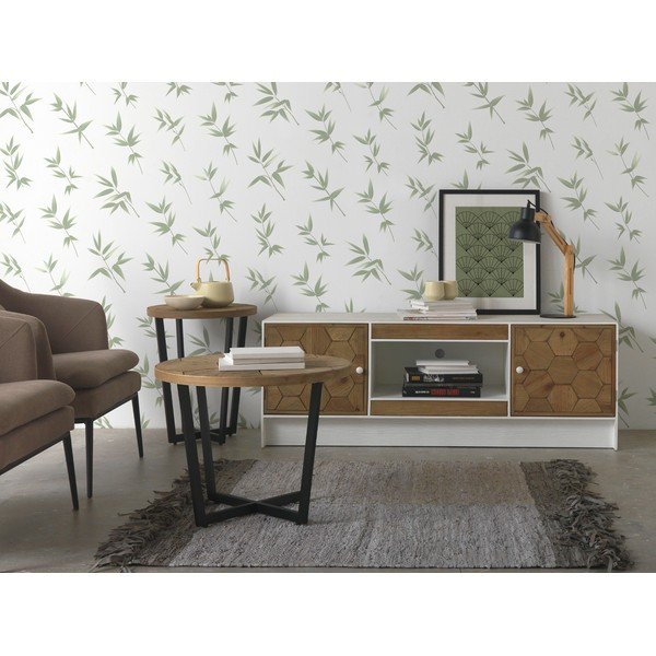 Kavna mizica s črno železno konstrukcijo Geese Honeycomb, ⌀ 59 cm-image-1
