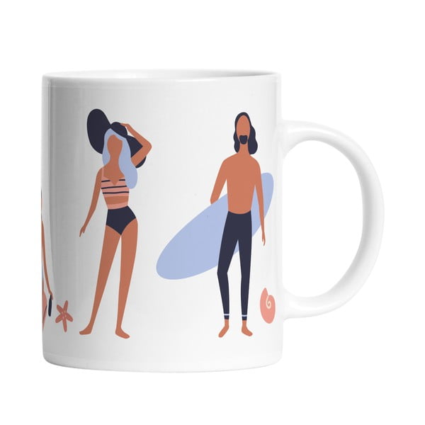 Bela keramična skodelica Butter Kings Beach Life, 330 ml-image-2