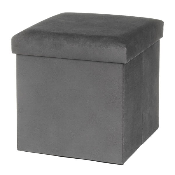 Temno siv žameten tabure Estela – Casa Selección