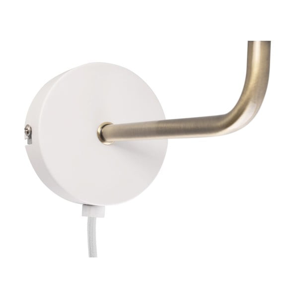 Belo-zlata stenska svetilka Leitmotiv Bonnet, višina 25 cm-image-2