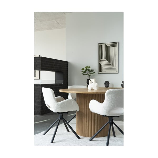 Okrogla jedilna miza v topolovem dekorju ø 120 cm Boavista – House Nordic-image-3