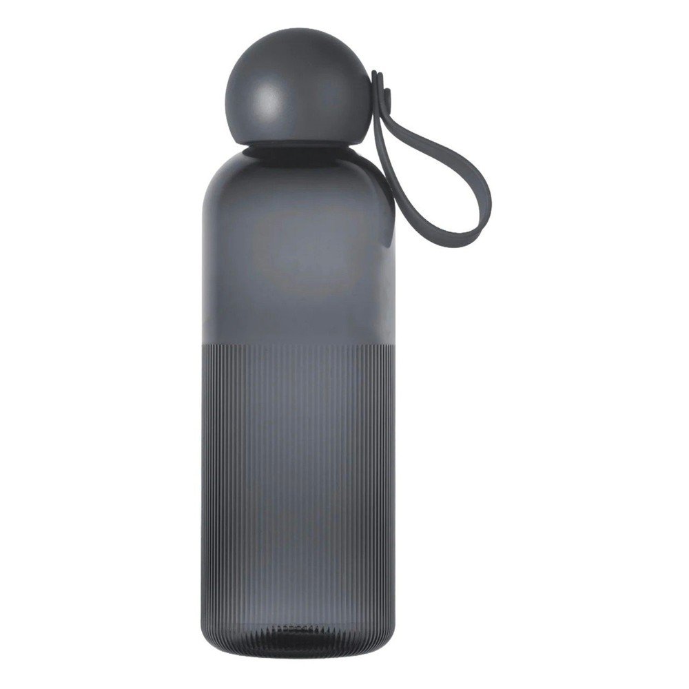 Temno siva steklenica za vodo za na pot iz reciklirane plastike 650 ml Ture