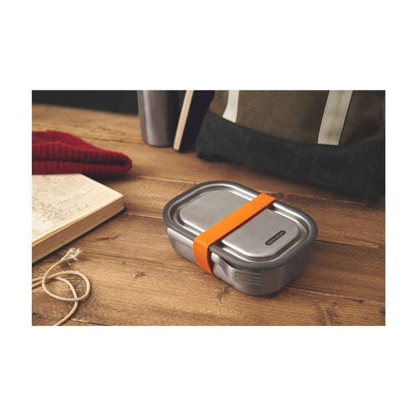 Posoda za prigrizke iz nerjavečega jekla z oranžnim trakom Black + Blum, 1000 ml-image-2