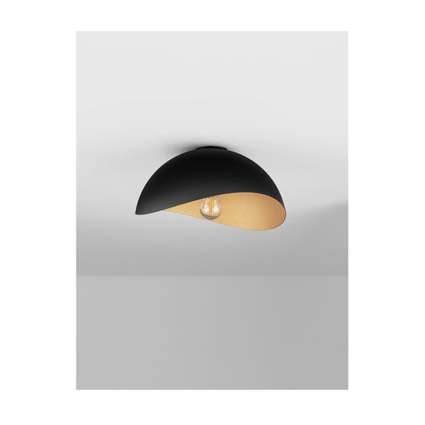 Mat črna/v zlati barvi kovinska stropna svetilka Opsi – Nova Luce-image-4
