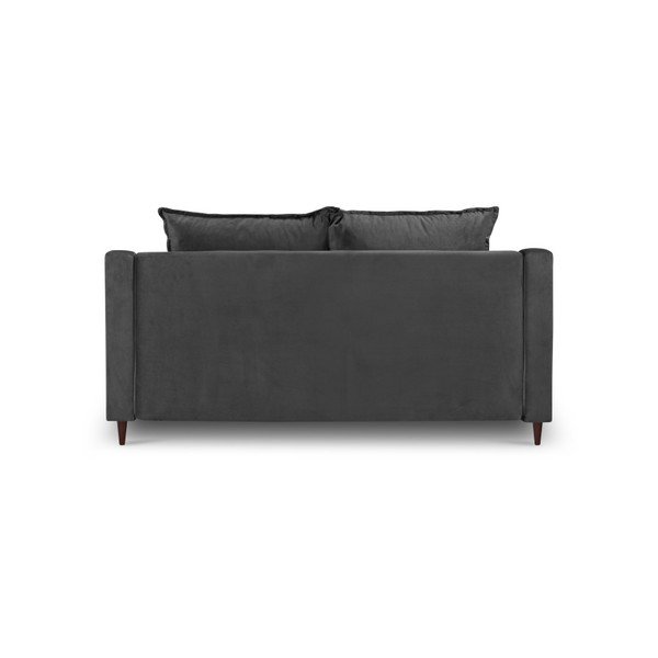 Temno siva žametna zofa Mazzini Sofas Freesia, 150 cm-image-3
