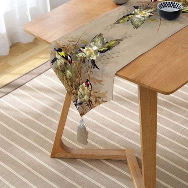 Namizni tekač 45x140 cm Yellow Bird – Mila Home-image-1