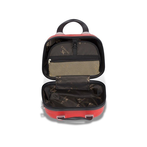 Komplet 3 rdečih potovalnih kovčkov na kolesih s priključki USB in kovčkom za ročno prtljago My Valice RESSO Travel Set-image-3