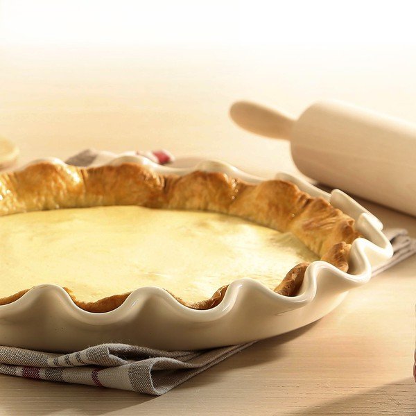 Plitva pločevinasta posoda za torte v slonokoščeni barvi Emile Henry, ⌀ 33 cm-image-2