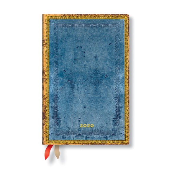 Moder dnevnik za leto 2020 v trdi vezavi Paperblanks PeacockRiviera, 160 strani