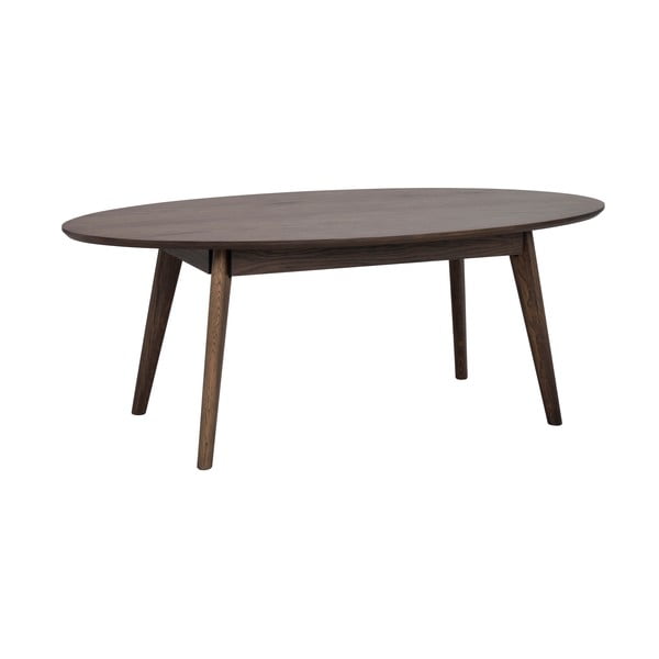 Temno rjava mizica v hrastovem dekorju 65x130 cm Yumi – Rowico-image-2