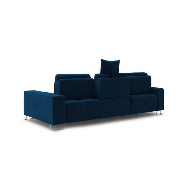 Kraljevo modra žametna raztegljiva sedežna garnitura Windsor & Co Sofas Diane, levi kot-image-4