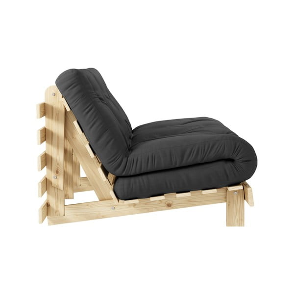 Temno siva raztegljiva sedežna garnitura 140 cm Roots – Karup Design-image-4