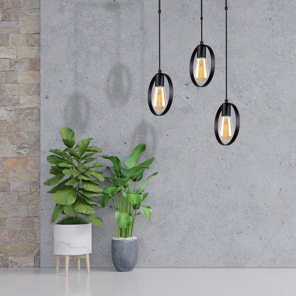 Črna viseča svetilka Squid Lighting Circle, višina 100 cm-image-2