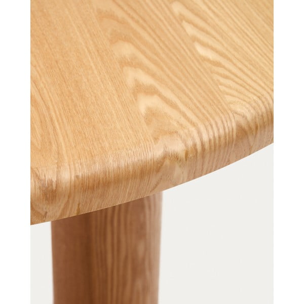 Okrogla jedilna miza v jesenovem dekorju ø 120 cm Mailen – Kave Home-image-3