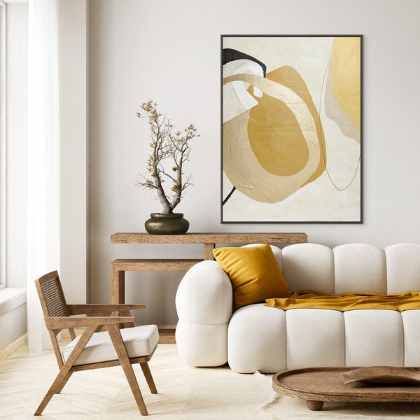 Ročno naslikana slika na platnu v okvirju 91x121 cm Stardust – Malerifabrikken-image-1