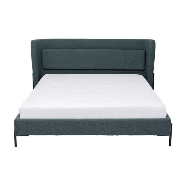Temno zelena oblazinjena zakonska postelja 180x200 cm Tivoli – Kare Design