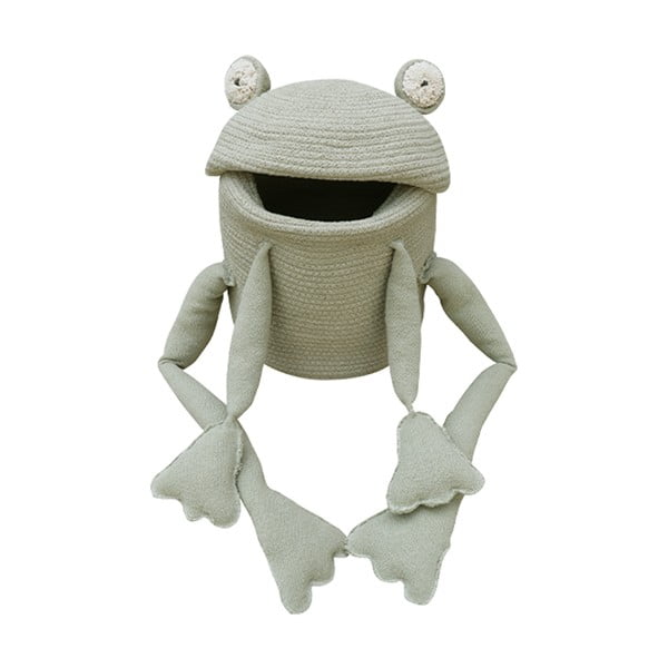 Svetlo zelena tekstilna otroška škatla za shranjevanje ø 23x35 cm Fred the Frog – Lorena Canals