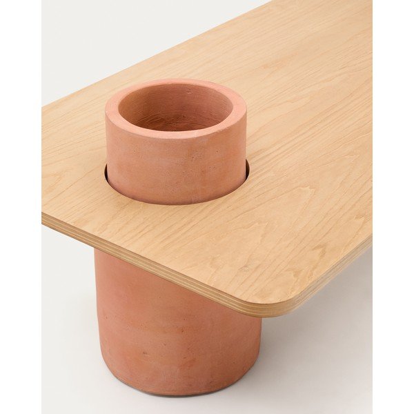 Okrogla mizica v jesenovem dekorju v naravni barvi 60x110 cm Olaria – Kave Home-image-3