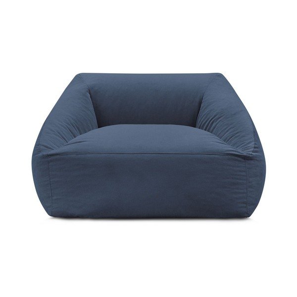 Temno modra vreča za sedenje iz rebrastega žameta Lilibet – Bobochic Paris-image-2