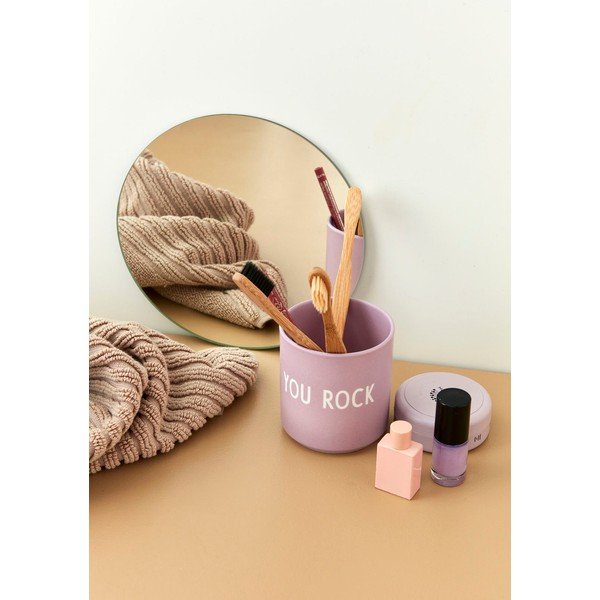 Vijolična porcelanasta skodelica Design Letters Rock, 300 ml-image-1
