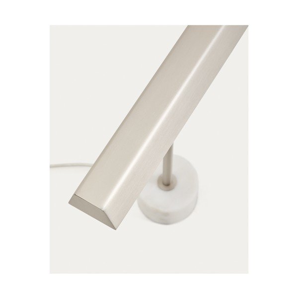 Kovinska namizna svetilka v srebrni barvi (višina 32,5 cm) Lynor – Kave Home-image-2