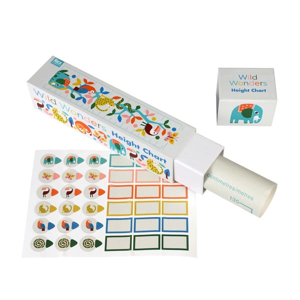 Stenska otroška nalepka za merjenje višine 28,5x115 cm Wild Wonders – Rex London-image-2