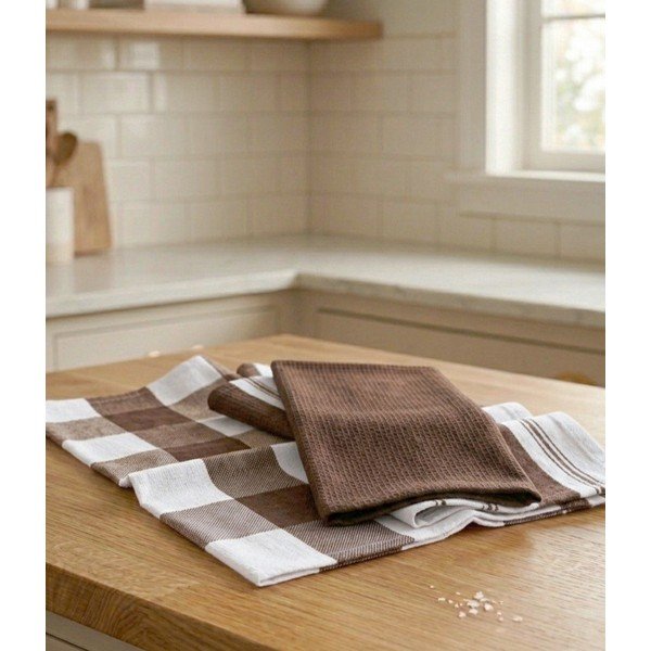 Bombažne kuhinjske krpe v kompletu 3 ks 45x70 cm Vafle – JAHU collections-image-1