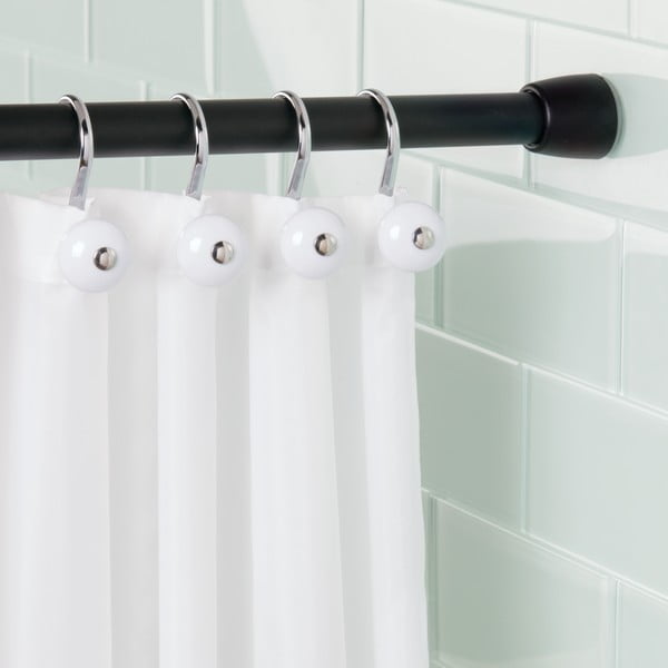 Črn nastavljiv drog za tuš zavese iDesign Cameo, dolžina 66 - 107 cm-image-1